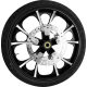 Coastal Moto Largo Front Wheel - Black Cut (21") | Rotors (11.8") | Dunlop Tire (130/60B21) - 0335-0019  PKG-LGO213BC-ABST
